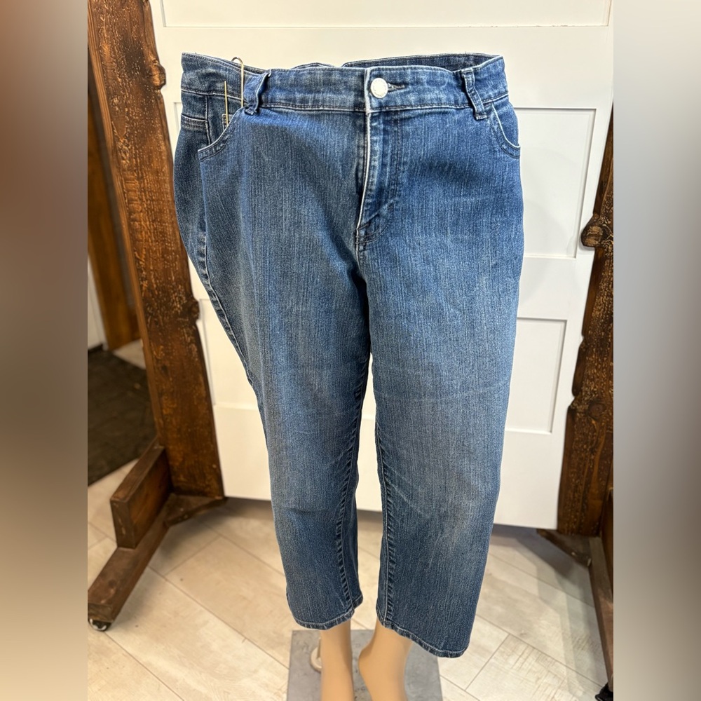 Style & Co Women’s Curvy Fit Jeans Size 16 Blue Denim Classic YKK Zipper